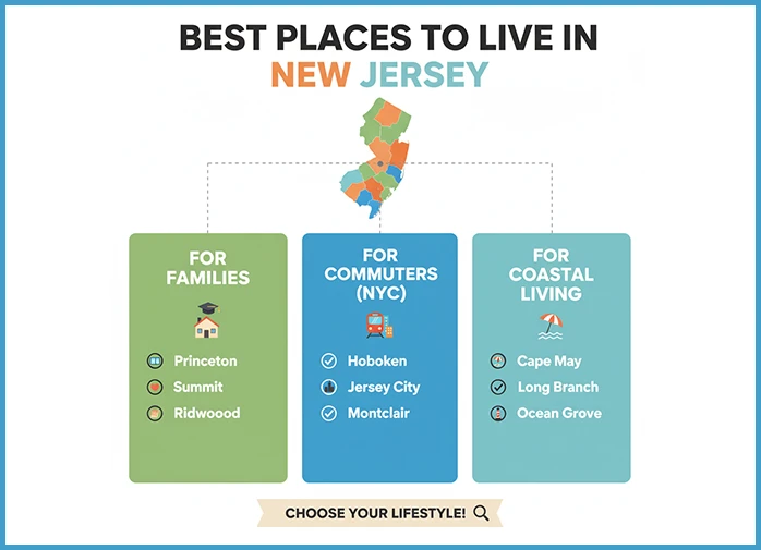 skyline and suburban view of New Jersey